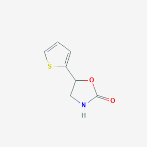 molecular formula C7H7NO2S B2983358 5-Thiophen-2-yl-oxazolidin-2-one CAS No. 20805-23-6