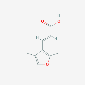 molecular formula C9H10O3 B2983373 (E)-3-(2,4-二甲基呋喃-3-基)丙-2-烯酸 CAS No. 2220111-39-5