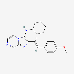 N-Cyclohexyl-2-[(E)-2-(4-methoxyphenyl)ethenyl]imidazo[1,2-a]pyrazin-3-amine