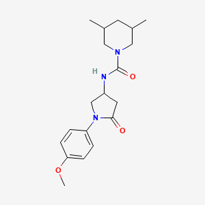 N-[1-(4-methoxyphenyl)-5-oxopyrrolidin-3-yl]-3,5-dimethylpiperidine-1-carboxamide