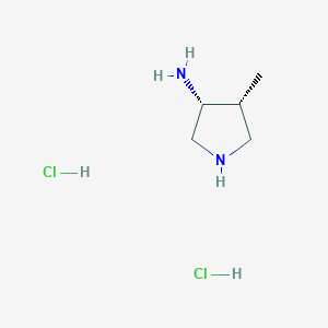 molecular formula C5H14Cl2N2 B2983419 (3R,4R)-4-甲基吡咯烷-3-胺二盐酸盐 CAS No. 141449-84-5