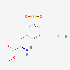 molecular formula C11H16ClNO4S B2983432 (R)-Methyl 2-amino-3-(3-(methylsulfonyl)phenyl)propanoate hydrochloride CAS No. 2049127-84-4
