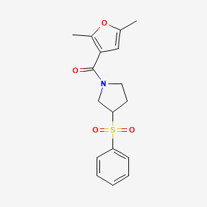 (2,5-Dimethylfuran-3-yl)(3-(phenylsulfonyl)pyrrolidin-1-yl)methanone