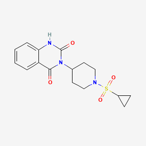 molecular formula C16H19N3O4S B2983453 3-(1-(cyclopropylsulfonyl)piperidin-4-yl)quinazoline-2,4(1H,3H)-dione CAS No. 2034348-37-1