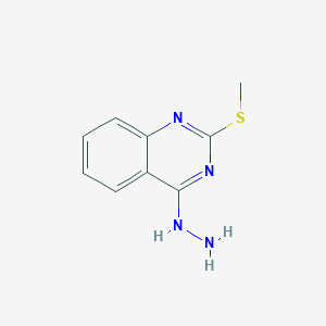molecular formula C9H10N4S B2983468 4-Hydrazino-2-(methylsulfanyl)quinazoline CAS No. 866137-95-3