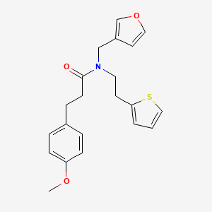molecular formula C21H23NO3S B2983470 N-(呋喃-3-基甲基)-3-(4-甲氧基苯基)-N-(2-(噻吩-2-基)乙基)丙酰胺 CAS No. 1428365-40-5