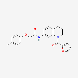 molecular formula C23H22N2O4 B2983479 N-(1-(呋喃-2-羰基)-1,2,3,4-四氢喹啉-7-基)-2-(对甲苯氧基)乙酰胺 CAS No. 946367-61-9