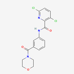 molecular formula C17H15Cl2N3O3 B2983482 3,6-dichloro-N-[3-(morpholine-4-carbonyl)phenyl]pyridine-2-carboxamide CAS No. 1259157-54-4
