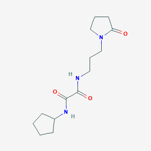 molecular formula C14H23N3O3 B2983488 N1-环戊基-N2-(3-(2-氧代吡咯烷-1-基)丙基)草酰胺 CAS No. 941921-23-9