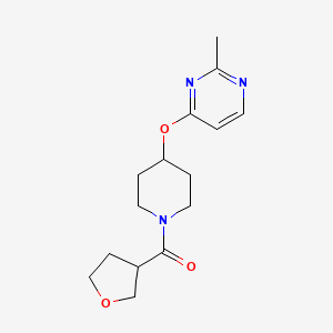 molecular formula C15H21N3O3 B2983491 (4-((2-甲基嘧啶-4-基)氧基)哌啶-1-基)(四氢呋喃-3-基)甲酮 CAS No. 2097862-85-4