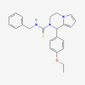 molecular formula C23H25N3OS B2983507 N-benzyl-1-(4-ethoxyphenyl)-3,4-dihydropyrrolo[1,2-a]pyrazine-2(1H)-carbothioamide CAS No. 393831-43-1