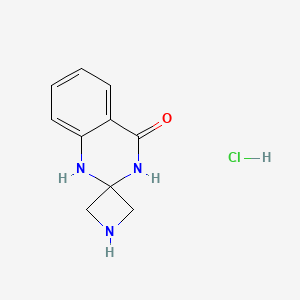 molecular formula C10H12ClN3O B2983510 Spiro[1,3-dihydroquinazoline-2,3'-azetidine]-4-one;hydrochloride CAS No. 2253632-90-3