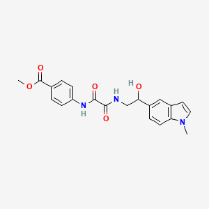 molecular formula C21H21N3O5 B2983511 4-(2-((2-羟基-2-(1-甲基-1H-吲哚-5-基)乙基)氨基)-2-氧代乙酰氨基)苯甲酸甲酯 CAS No. 2034441-60-4