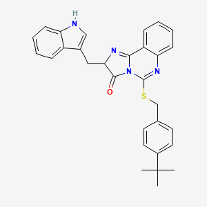 5-{[(4-tert-butylphenyl)methyl]sulfanyl}-2-[(1H-indol-3-yl)methyl]-2H,3H-imidazo[1,2-c]quinazolin-3-one