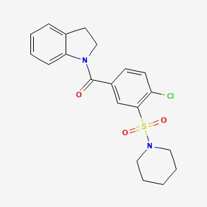 (4-Chloro-3-(piperidin-1-ylsulfonyl)phenyl)(indolin-1-yl)methanone