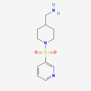 molecular formula C11H17N3O2S B2983515 (1-(Pyridin-3-ylsulfonyl)piperidin-4-yl)methanamine CAS No. 1155968-98-1