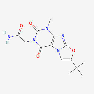 2-(7-(tert-butyl)-1-methyl-2,4-dioxo-1,2-dihydrooxazolo[2,3-f]purin-3(4H)-yl)acetamide