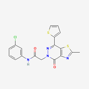 N-(3-chlorophenyl)-2-(2-methyl-4-oxo-7-(thiophen-2-yl)thiazolo[4,5-d]pyridazin-5(4H)-yl)acetamide