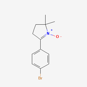 B2983551 5-(4-bromophenyl)-2,2-dimethyl-3,4-dihydro-2H-pyrrolium-1-olate CAS No. 400085-25-8