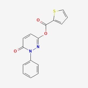 molecular formula C15H10N2O3S B2983563 6-氧代-1-苯基-1,6-二氢-3-哒嗪基 2-噻吩甲酸酯 CAS No. 478029-25-3