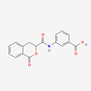 molecular formula C17H13NO5 B2983576 3-(1-Oxoisochroman-3-carboxamido)benzoic acid CAS No. 924764-76-1
