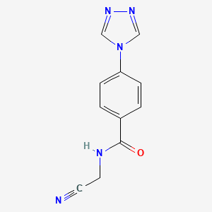 molecular formula C11H9N5O B2983579 N-(Cyanomethyl)-4-(1,2,4-triazol-4-yl)benzamide CAS No. 2248973-41-1