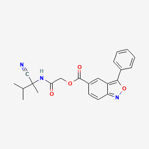 [2-[(2-Cyano-3-methylbutan-2-yl)amino]-2-oxoethyl] 3-phenyl-2,1-benzoxazole-5-carboxylate