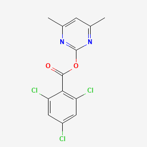 molecular formula C13H9Cl3N2O2 B2983600 4,6-Dimethyl-2-pyrimidinyl 2,4,6-trichlorobenzenecarboxylate CAS No. 338421-36-6
