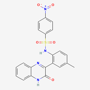 3-(5-Methyl-2-{[(4-nitrophenyl)sulfonyl]amino}phenyl)hydroquinoxalin-2-one