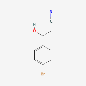 molecular formula C9H8BrNO B2983618 3-(4-Bromophenyl)-3-hydroxypropanenitrile CAS No. 65984-59-0