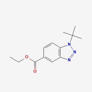 molecular formula C13H17N3O2 B2983627 Ethyl 1-(tert-butyl)-1H-benzo[d][1,2,3]triazole-5-carboxylate CAS No. 1845716-98-4