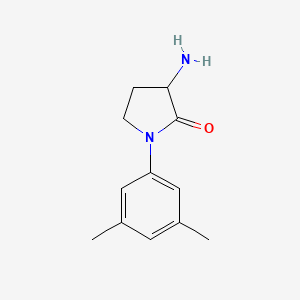 molecular formula C12H16N2O B2983632 3-Amino-1-(3,5-dimethylphenyl)-2-pyrrolidinone CAS No. 1247354-19-3
