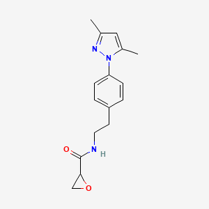 N-[2-[4-(3,5-Dimethylpyrazol-1-yl)phenyl]ethyl]oxirane-2-carboxamide