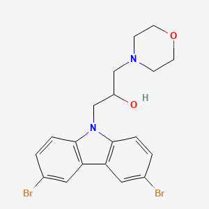 molecular formula C19H20Br2N2O2 B2983639 3,6-Dibromo-9-(2-hydroxy-3-morpholinopropyl)carbazole CAS No. 253449-16-0