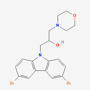 molecular formula C19H20Br2N2O2 B2983639 3,6-二溴-9-(2-羟基-3-吗啉基丙基)咔唑 CAS No. 253449-16-0