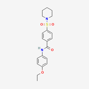 molecular formula C20H24N2O4S B2983653 N-(4-ethoxyphenyl)-4-piperidin-1-ylsulfonylbenzamide CAS No. 313251-81-9
