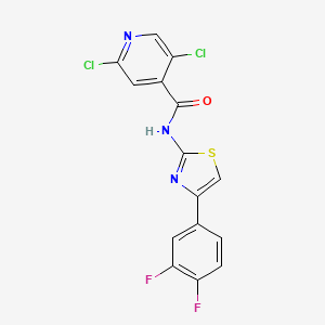 2,5-dichloro-N-[4-(3,4-difluorophenyl)-1,3-thiazol-2-yl]pyridine-4-carboxamide