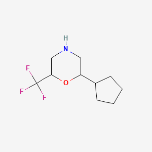 molecular formula C10H16F3NO B2983657 2-环戊基-6-(三氟甲基)吗啉 CAS No. 1375473-05-4