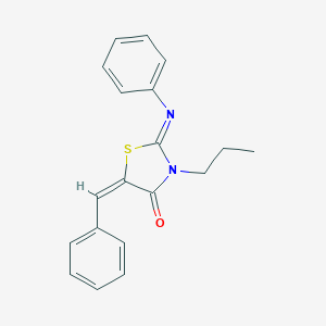 molecular formula C19H18N2OS B298366 5-Benzylidene-2-(phenylimino)-3-propyl-1,3-thiazolidin-4-one 