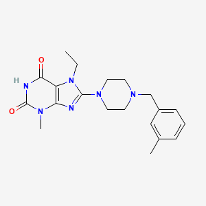 7-ethyl-3-methyl-8-(4-(3-methylbenzyl)piperazin-1-yl)-1H-purine-2,6(3H,7H)-dione