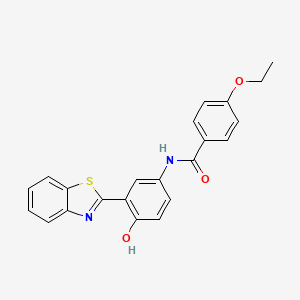 molecular formula C22H18N2O3S B2983674 N-(3-(苯并[d]噻唑-2-基)-4-羟基苯基)-4-乙氧基苯甲酰胺 CAS No. 313647-70-0