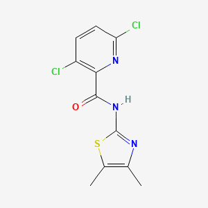 molecular formula C11H9Cl2N3OS B2983676 3,6-dichloro-N-(4,5-dimethyl-1,3-thiazol-2-yl)pyridine-2-carboxamide CAS No. 1110847-49-8