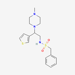 N-(2-(4-methylpiperazin-1-yl)-2-(thiophen-3-yl)ethyl)-1-phenylmethanesulfonamide
