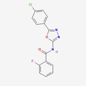 N-(5-(4-chlorophenyl)-1,3,4-oxadiazol-2-yl)-2-fluorobenzamide