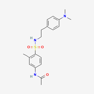 molecular formula C19H25N3O3S B2983691 N-(4-(N-(4-(dimethylamino)phenethyl)sulfamoyl)-3-methylphenyl)acetamide CAS No. 953942-08-0