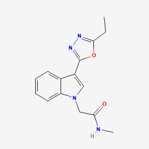 2-(3-(5-ethyl-1,3,4-oxadiazol-2-yl)-1H-indol-1-yl)-N-methylacetamide