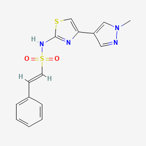 (E)-N-[4-(1-Methylpyrazol-4-YL)-1,3-thiazol-2-YL]-2-phenylethenesulfonamide