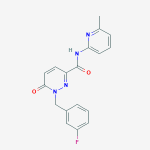 molecular formula C18H15FN4O2 B2983719 1-(3-氟苄基)-N-(6-甲基吡啶-2-基)-6-氧代-1,6-二氢吡哒嗪-3-甲酰胺 CAS No. 1040664-19-4