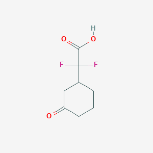 molecular formula C8H10F2O3 B2983731 2,2-Difluoro-2-(3-oxocyclohexyl)acetic acid CAS No. 1785337-79-2