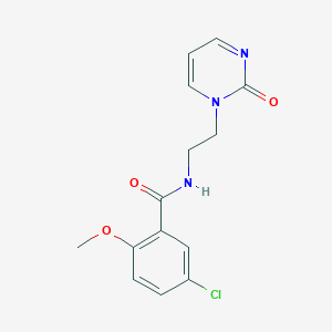 5-chloro-2-methoxy-N-(2-(2-oxopyrimidin-1(2H)-yl)ethyl)benzamide